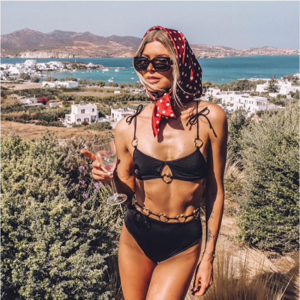 Black Heart-Link Bikini Set - Women Swim Bikini - Picture 5 of 7